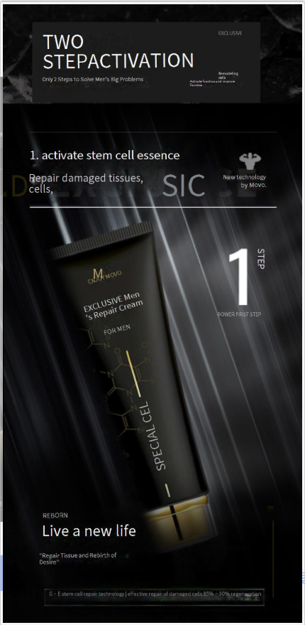 Sekso prekės MOVO atgaivinantis vyriškas taisomasis kremas 60 ml masažo gelis išoriniam naudojimui delsinamasis masažo kremas suaugusiems sekso žaislai_voghion.com