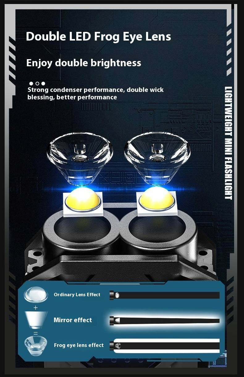 Lanterna de chaveiro EDC - Luz tática multifuncional recarregável com 3 modos, lanterna portátil de alto lúmen para trabalho ao ar livre e emergência_voghion.com