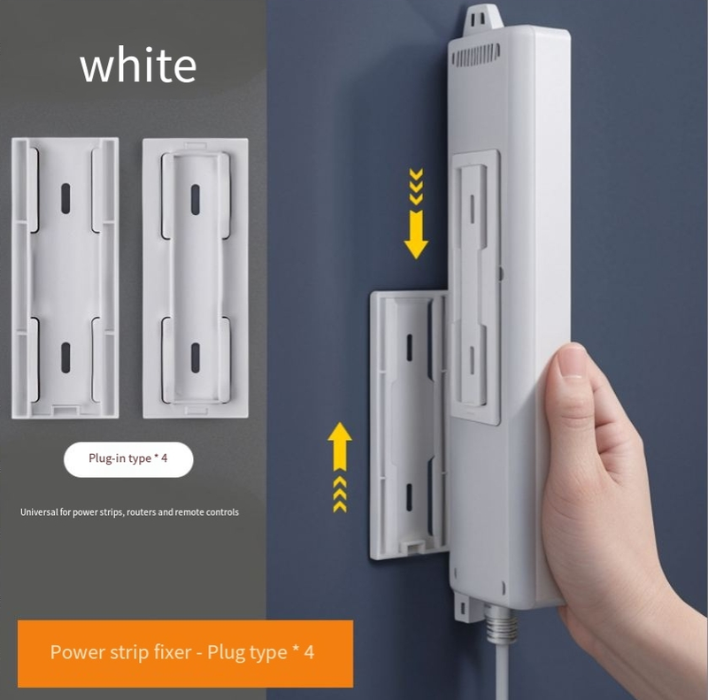Soporte para enchufes, soporte para pared, estante para almacenamiento de enchufes, tablero para enchufes sin perforaciones, enrutador, adhesivo fijo para pared_voghion.com