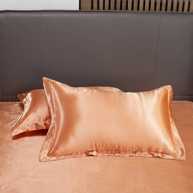 Kissenbezug aus gewaschener Seide – Satin in reiner Farbe, kühlend und glatt für die Haar- und Hautpflege_voghion.com