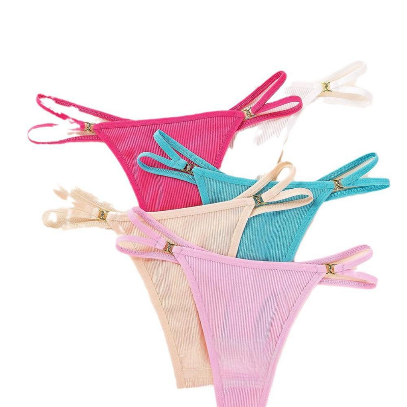 Underwear & Sleepwears Low Waist Thong Multi Color Multi Size Simple Thin Belt Underwear_voghion.com