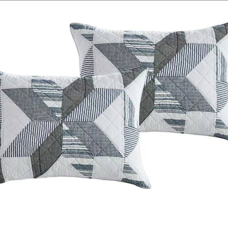 Patchwork American Quilt Bedspread Set - 3-Piece Stitched Quilt Cover With Premium Fabric (Home Decor Bedding Collection)_voghion.com