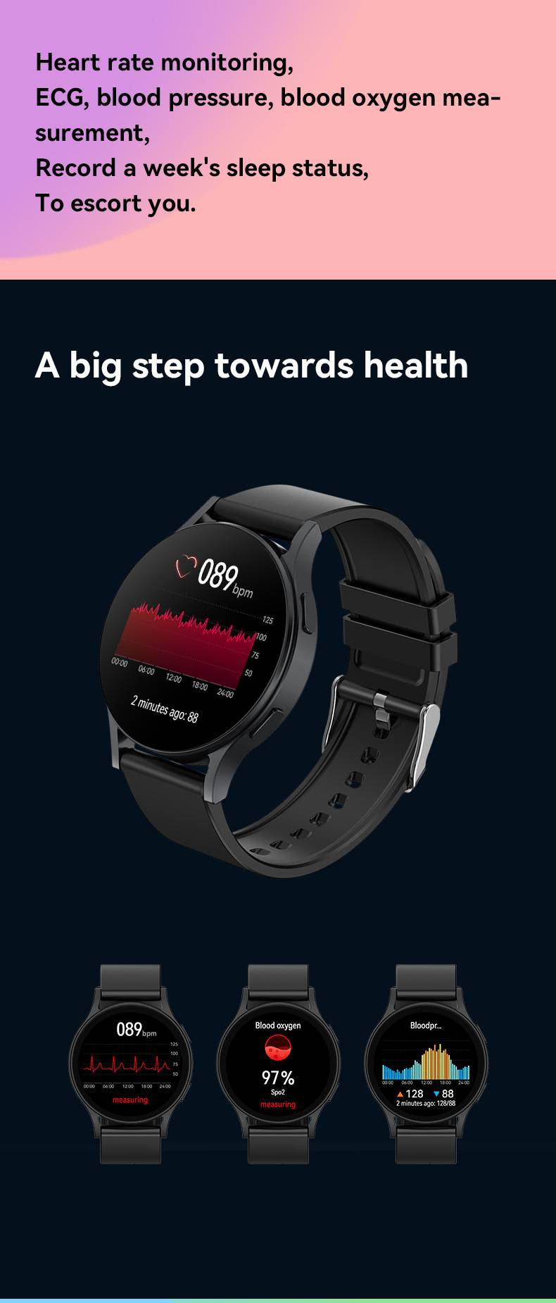 8 Yuvarlak Ekran 1.5 Tam Dokunmatik F8 Akıllı Saat Çağrı Adım Sağlık İzleme Bluetooth Bileklik_voghion.com