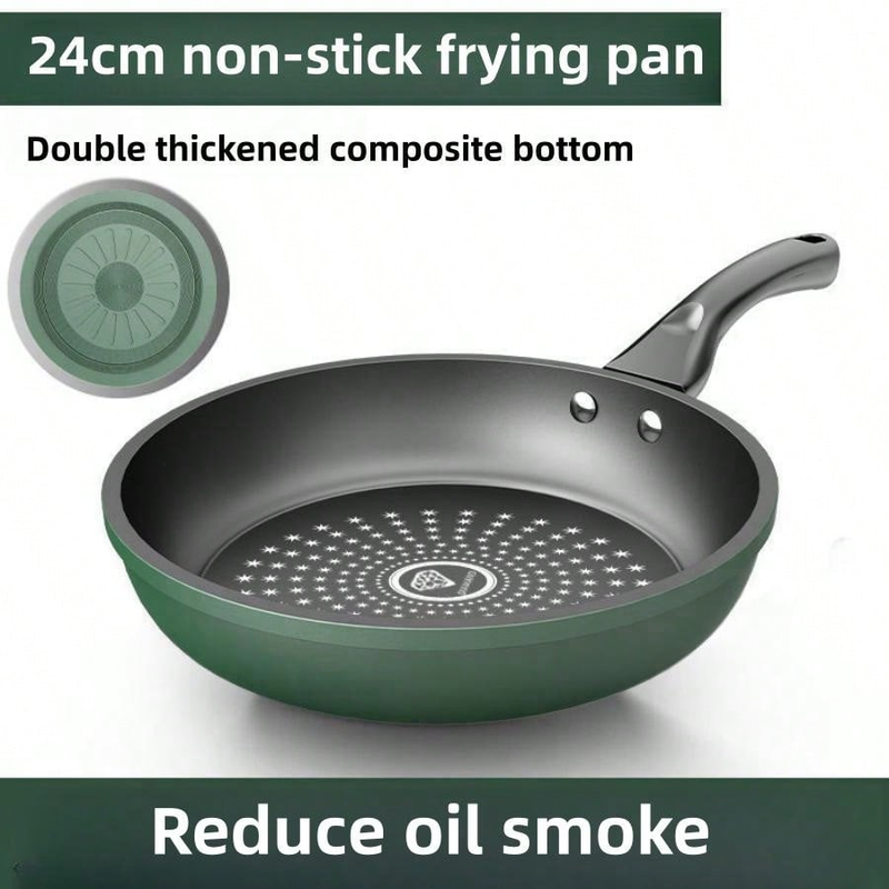 28cm Cast Iron Non Stick Frying Pan, Easy Clean Reduced Smoke Skillet, No Burn Food Release, Heavy Gauge Base Fast Even Heat, Gas And Induction Hob_voghion.com