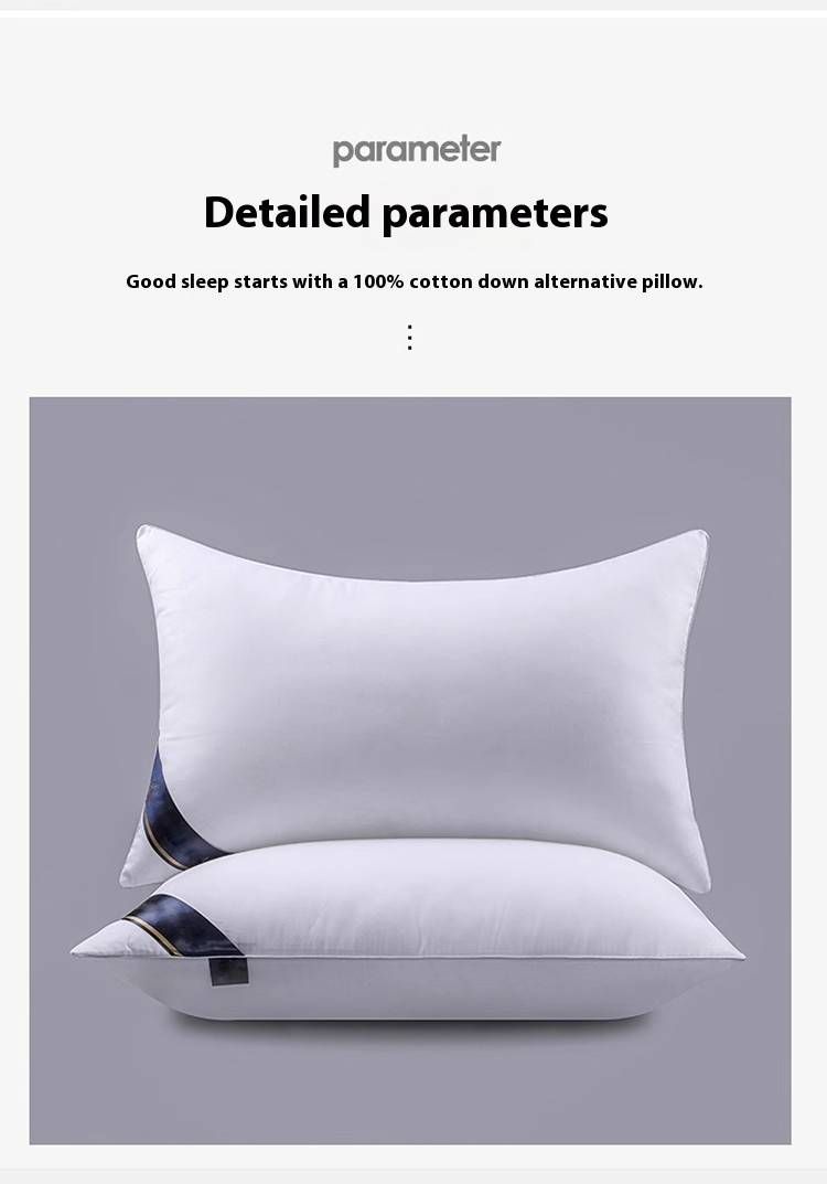 Cuscino in poliestere di qualità alberghiera (48x74 cm) – Altezza regolabile (5-10 cm) per supporto cervicale, anti-cedimento, vendita all'ingrosso per casa e ospitalità_voghion.com