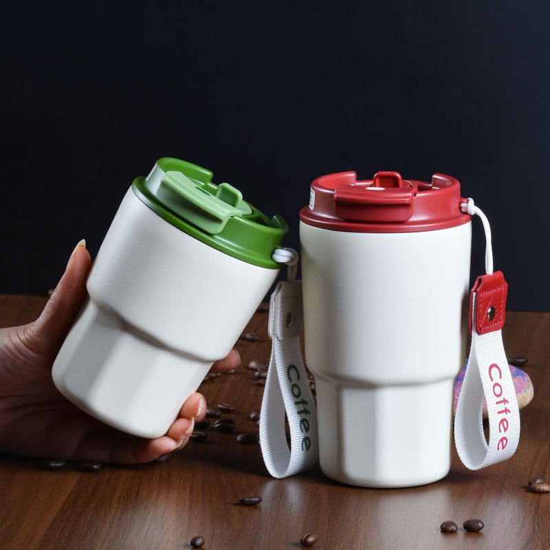 316 Stainless Steel Coffee Cup High-Fashion Ceramic Thermos Flask Portable Travel Mug Trending Customisable Water Bottle_voghion.com