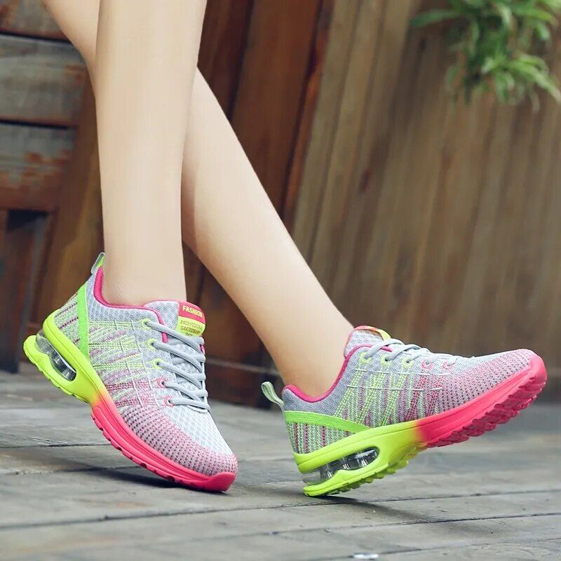 Corsa per le donne Scarpe da ginnastica da jogging elastiche per esterni con cuscino d'aria Scarpe sportive da tennis_voghion.com
