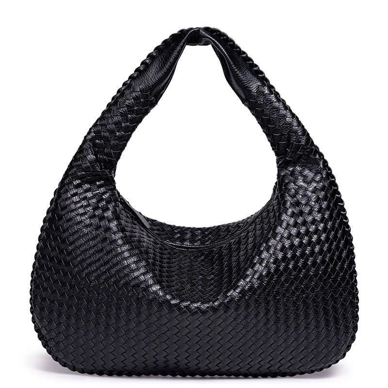 New Large Capacity Women's Shoulder Simple Handbag Handwoven Fashion Underarm Bag_voghion.com