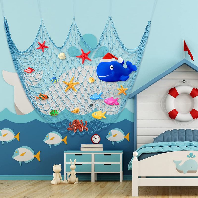 Decorazione a forma di rete da pesca, decorazione per feste subacquee a tema sirena, tema marino, articoli per feste in spiaggia alle Hawaii_voghion.com