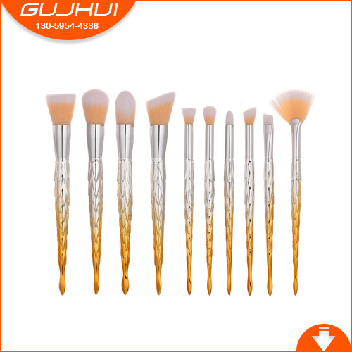 10-teiliges Make-up-Pinsel-Set, Make-up-Tools, Meerjungfrau-Mais, sechsseitiges Gewinde, GUJHUI_voghion.com