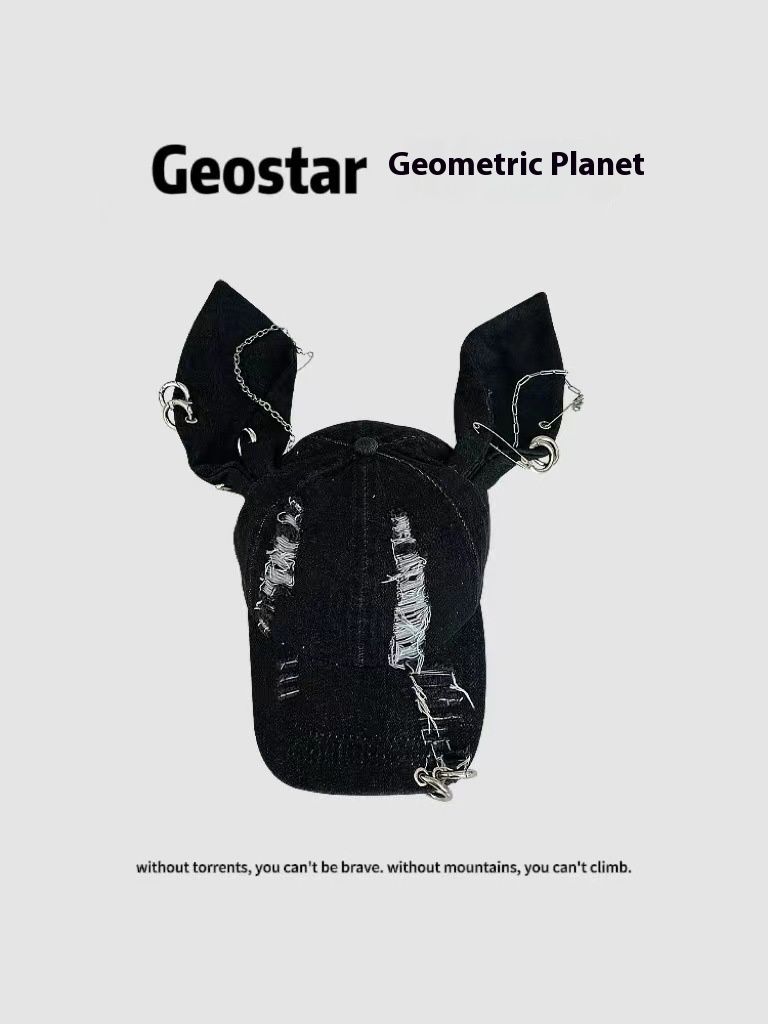 Design ödland wind kaninchen ohren cowboy loch baseball kappe kinder personalisierte straße ente zunge kappe flut_voghion.com