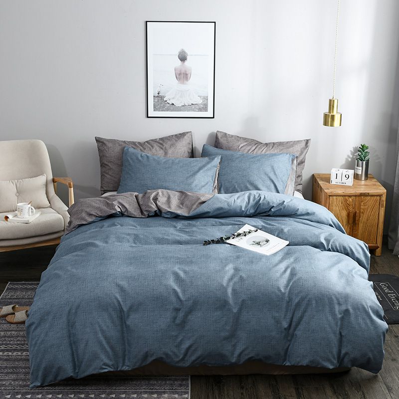 Set di biancheria da letto in fibra morbida, due/tre pezzi, copripiumino e set di biancheria da letto_voghion.com