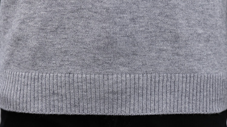 Unisex autumn and winter men's turtleneck sweater slim solid color pen stripe pullover base sweater_voghion.com