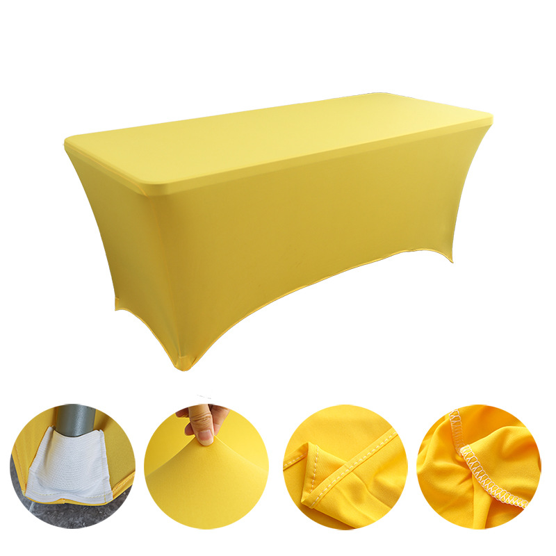 INS hotel di fascia alta ristorante banchetto di nozze decorazione natalizia tovaglia quadrata in poliestere solido copertura elastica_voghion.com