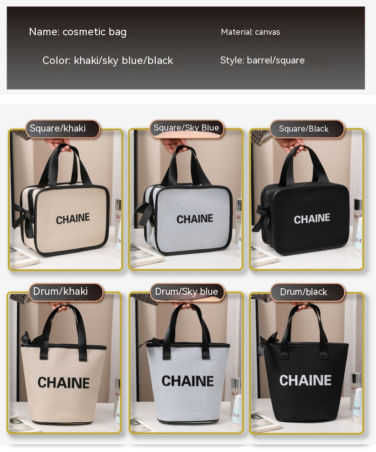 La nuova borsa portaoggetti in tela di grande capacità, pratica borsa da gita, borsa per il trucco portatile di alta qualità in stile viaggio_voghion.com