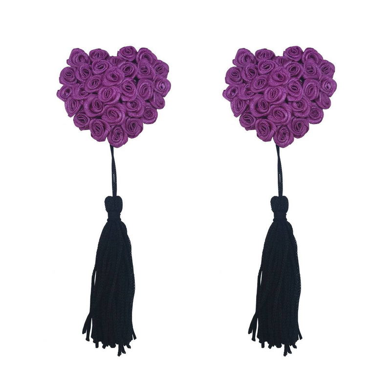 In stock rose flower breast patch Valentine's Day love cross-border sexy tassel breast patch drop shipping_voghion.com