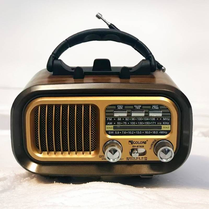 BT628 Rechargeable Portable Multifunctional Full-band Retro Plug-in Radio Speaker Bluetooth Audio_voghion.com