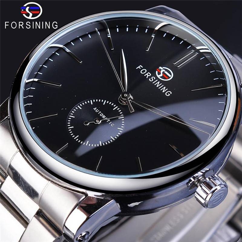 OLEVS Classic Simple Design Mens Mechanical Watch Business Watches Automatic Watches Stainless Steel Wrist Watch_voghion.com
