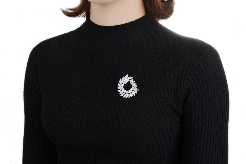 Floral accessories Coat everything with pin buckle embellished luxury atmospheric zircon brooch_voghion.com