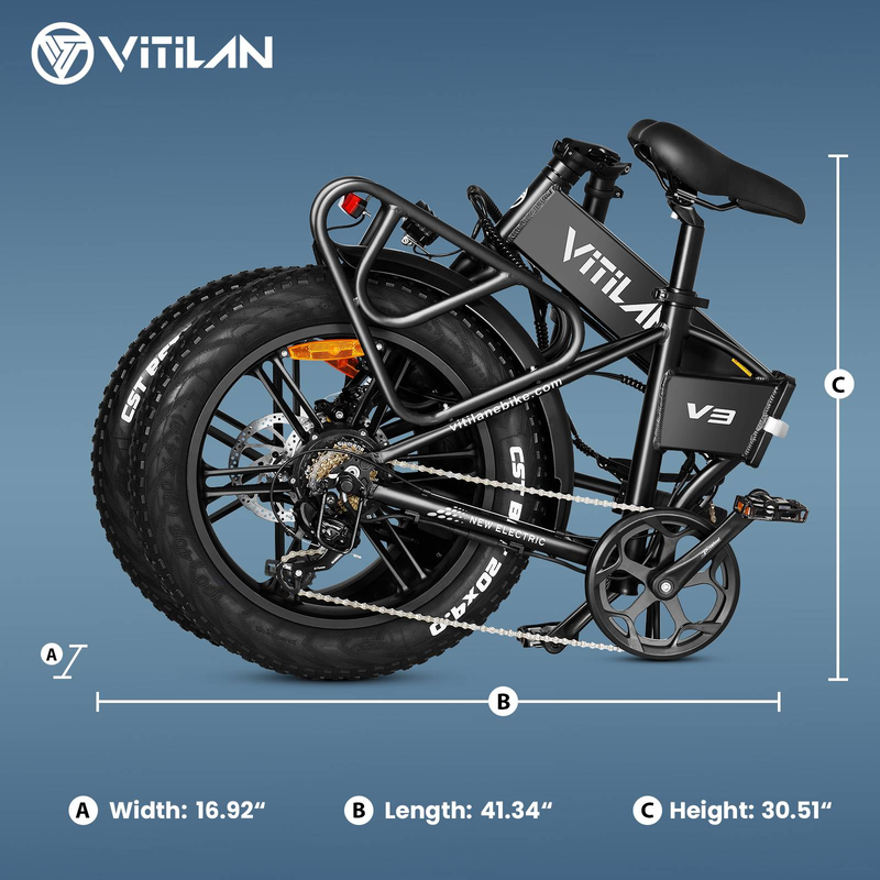 Skládací pneumatiky Vitilan V3 2.0 pro dospělé terénní elektrokolo_voghion.com