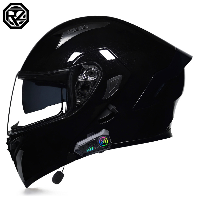 Acessórios e peças para motocicletas capacetes elétricos para motocicletas masculinas e femininas personalizados com bateria para capacete completo Bluetooth para motocicleta_voghion.com