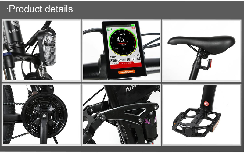 SAMEBIKE LO26-II-FT-YD Klappbar Elektrovelo 26" 48V14AH Batterie 900W Motor Hydraulesch Scheiwenbrems_voghion.com