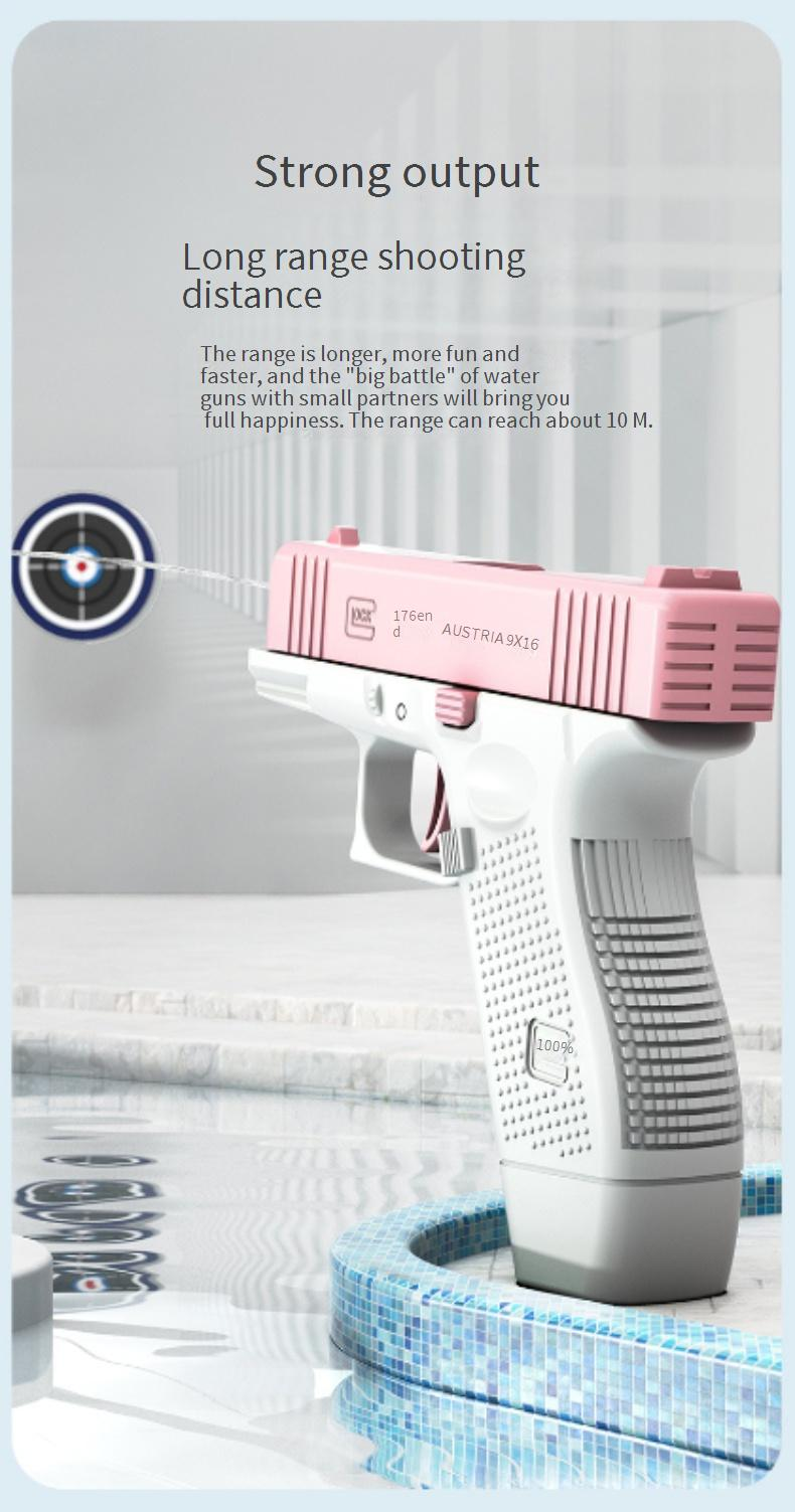 Mini vannpistol Glock Revolver Stor kapasitet Push vannpistol Vannkamp Sommer svømmebasseng vannleker_voghion.com