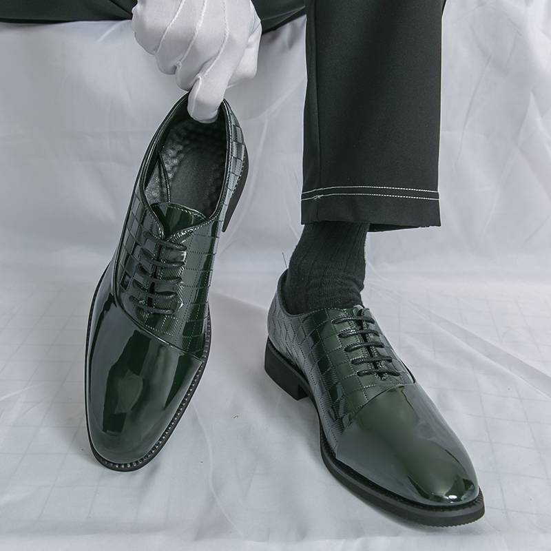 Moški elegantni čevlji, poslovni formalni britanski stil, usnjeni derby čevlji, poročni čevlji za moške, poletje 2025, novi, zračni_voghion.com