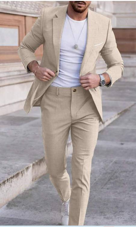 Men's Clothing Casual Loose Lapel Suits_voghion.com