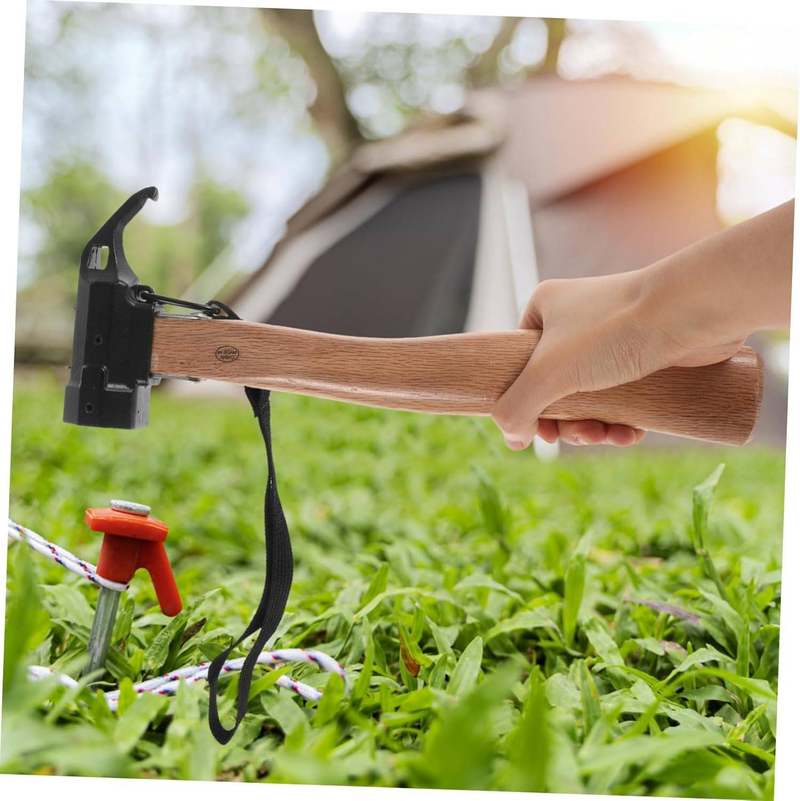 Outdoor Camping Hammer Tent Stake Puller Multi-function Nail Mallet Non-slip Head For Tent Setup And Deck Repair_voghion.com
