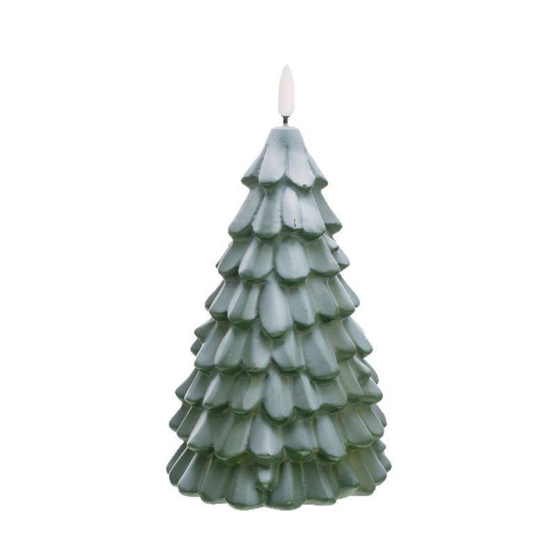 Christmas Decorations Vinyl Glow White Falling Snow Tree Desktop Ornaments Night Light Gift Props_voghion.com