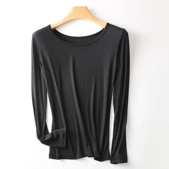 Women's Modal Thermal Underwear Slim Fit Round Neck Long Sleeve Base Layer Tops For Winter Comfort_voghion.com