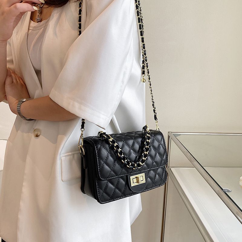 2024 Neue beliebte Umhängetasche Koreanische Ausgabe Einfache kleine quadratische Lingge Bestickte Fadenkette Umhängetasche für die Göttin_voghion.com