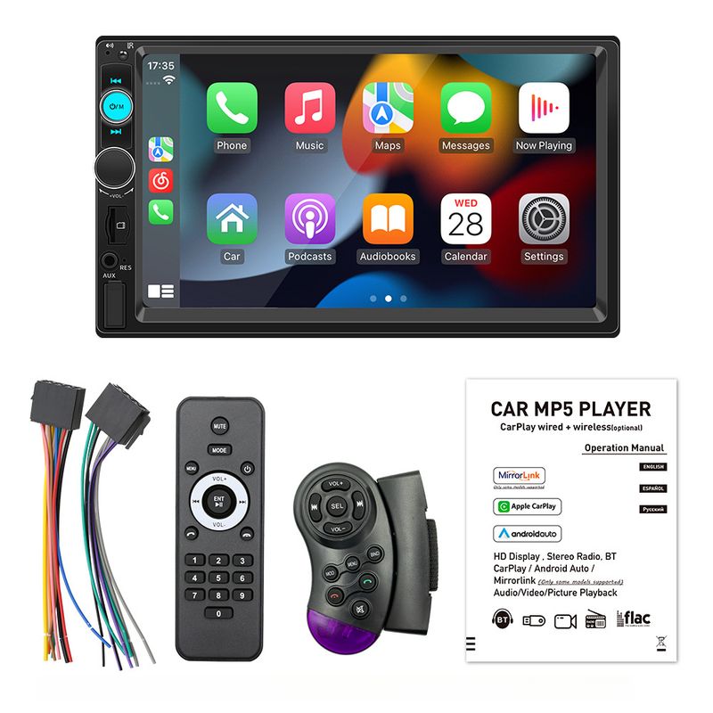 Autoradio 7" avec CarPlay sans fil - Lecteur MP5 à écran tactile HD et Bluetooth_voghion.com