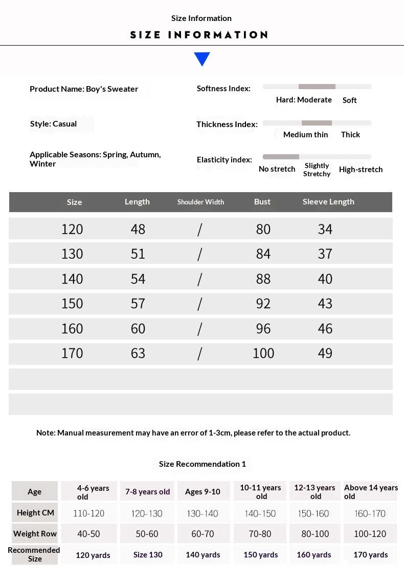 Children's Student Pure Cotton Knitted For Older Boys Autumn Thin Top Stylish Striped Sweater_voghion.com