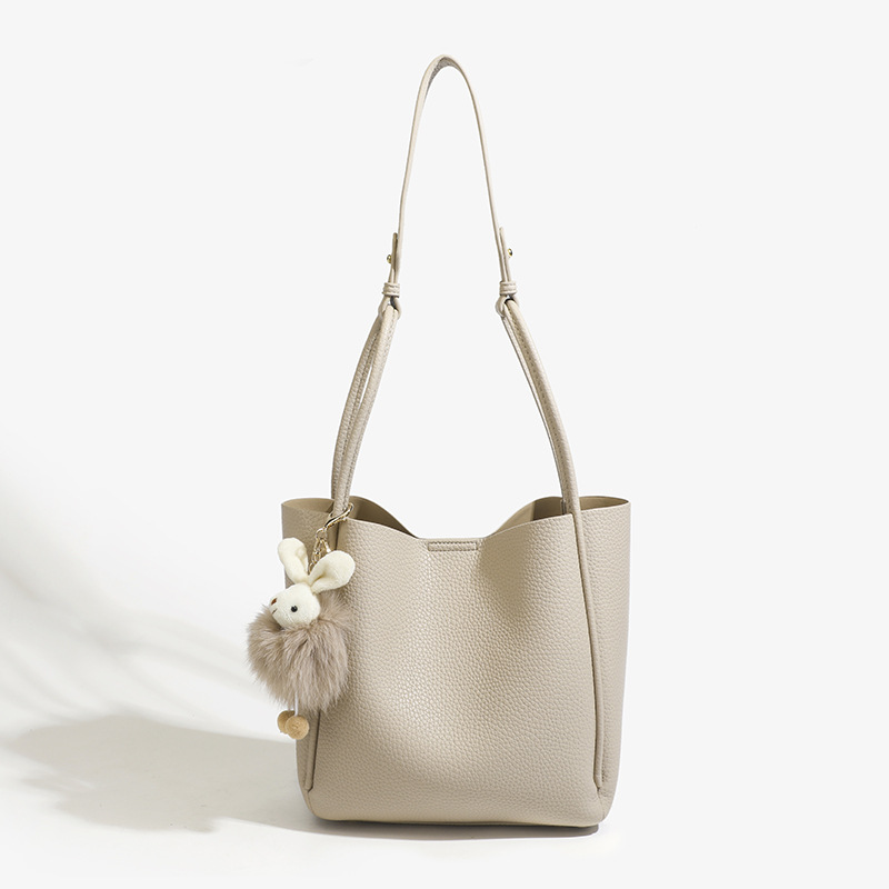 2023 New Women's Bucket Basket High-end Simple Handbag Lunch Large Capacity Tote Underarm Bag_voghion.com