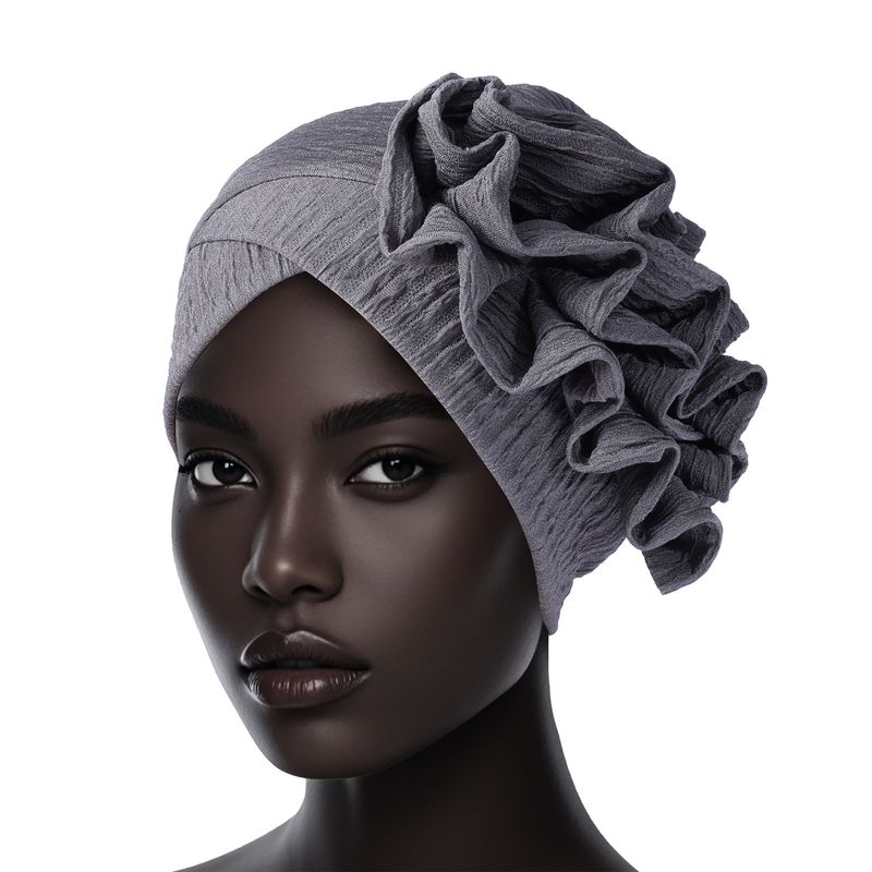 Elastic Pleated Lace Headscarf Hat – Fungus Lace Hair Care Cap, Adjustable & Breathable_voghion.com