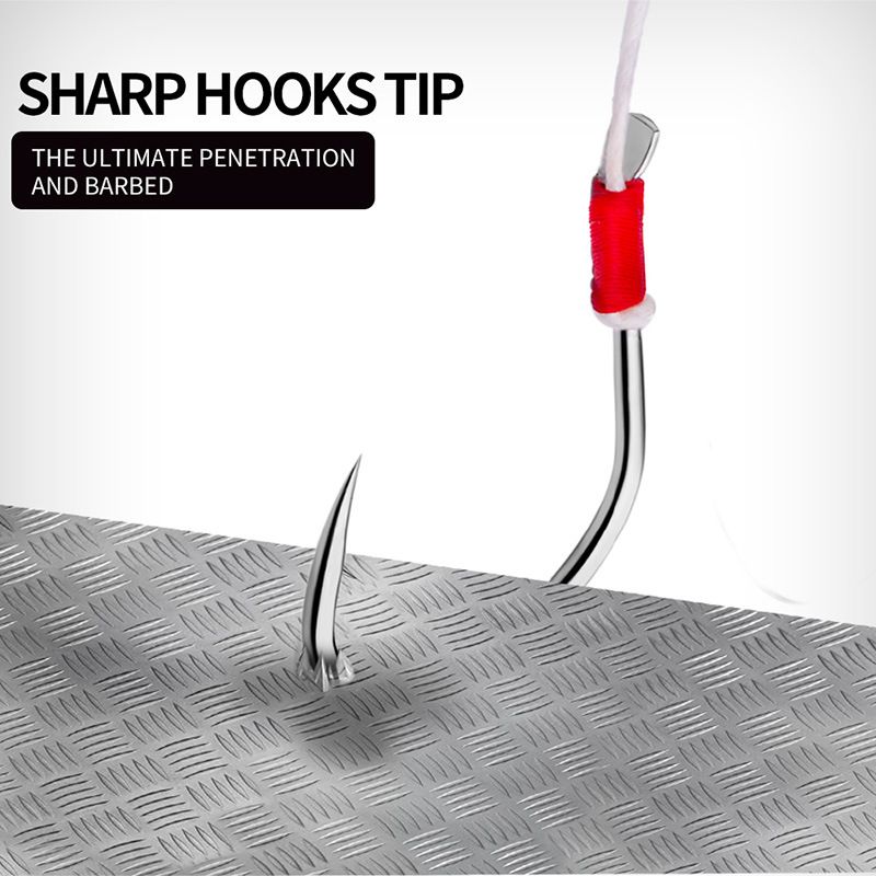 Iron Plate Lure Deep Boat Tuna Double Hair Tying Sea Fishing Assist Jigging Hook_voghion.com