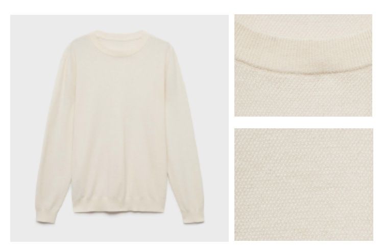 Pull en maille automne/hiver pour homme - Pull col rond extensible et respirant (beige/crème/marron/noir)_voghion.com