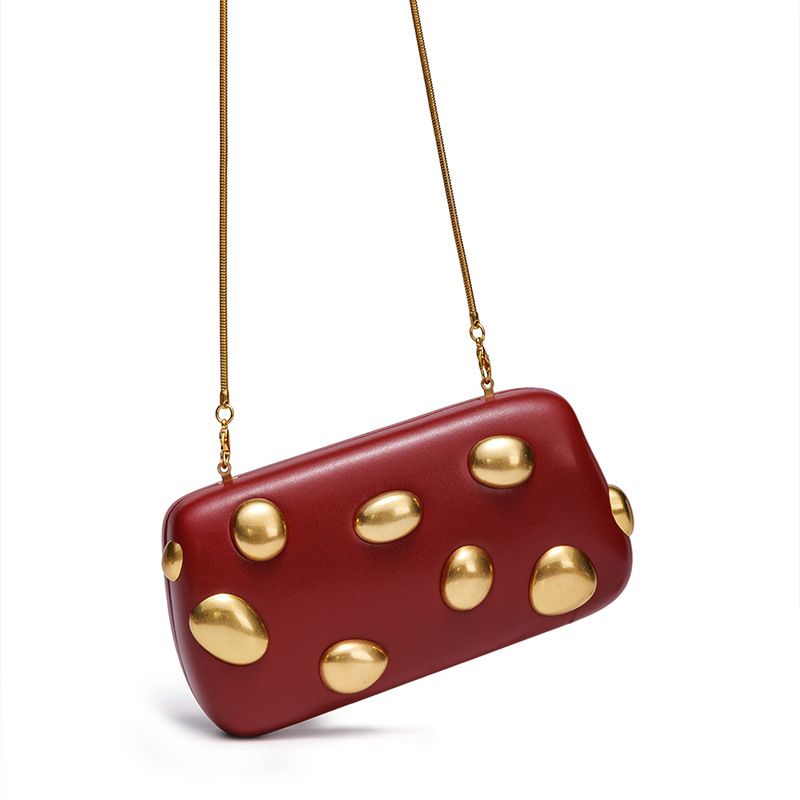 Elegancka metalowa kopertówka – minimalistyczna wieczorowa torebka damska z zapięciem magnetycznym, smukła i usztywniona (8 modnych kolorów, skóra ekologiczna, szerokość 19,5 cm)_voghion.com