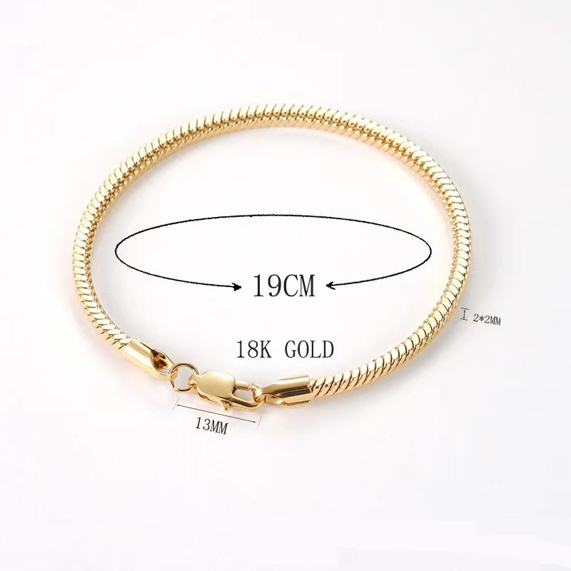 Pulseira leve de aço inoxidável titânio quadrado cobra osso corrente personalidade tendência joias_voghion.com