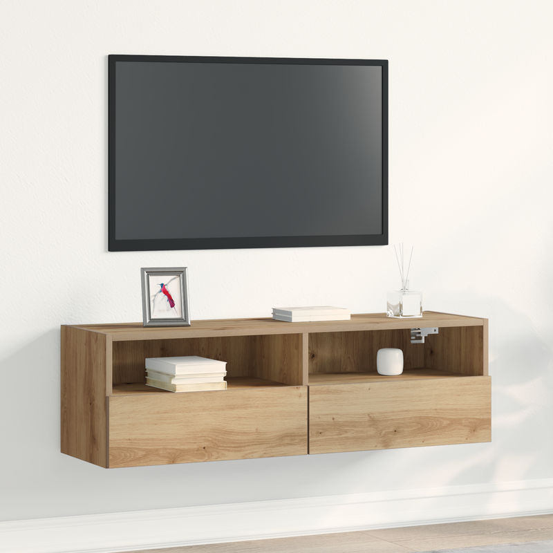 TV-Wandschrank Artisan Eiche 100x30x30 cm Holzwerkstoff_voghion.com