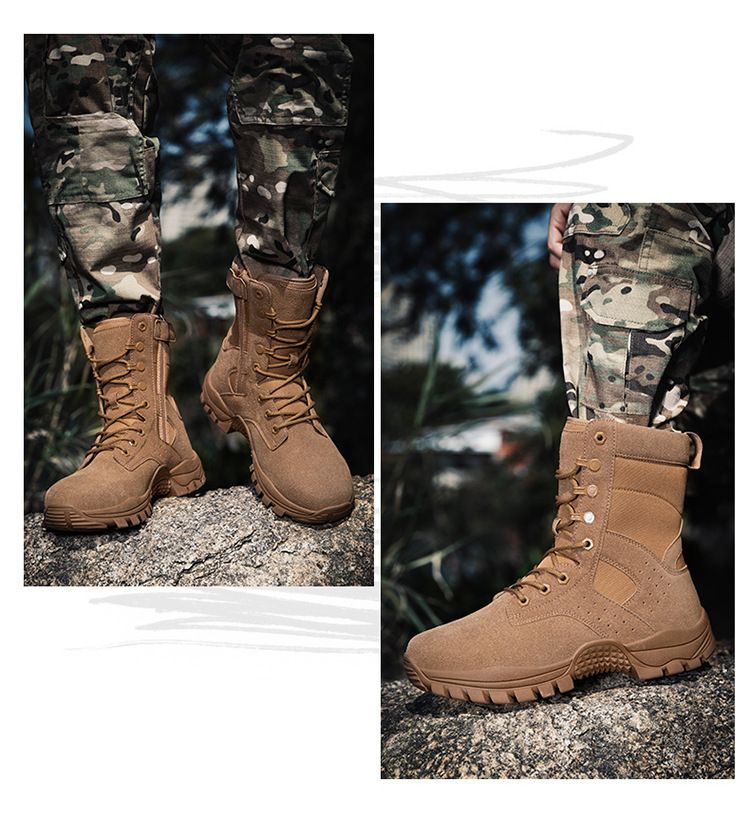 Combat Boots High Top Backcountry Hiking Boots Men's Desert Boots Hiking Men's Boots Field Boots_voghion.com