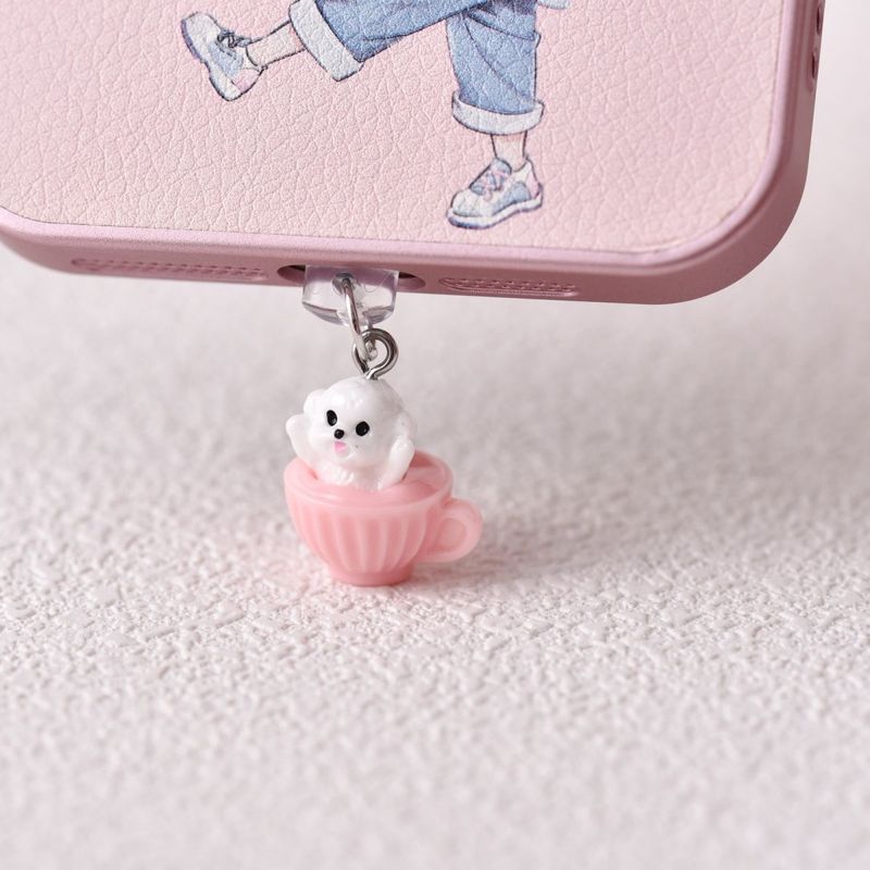 Neu Strömten Cartoon Tier Jubeln Ente Telefon Staub Stecker Lade Port Zubehör Anhänger Typ-C_voghion.com