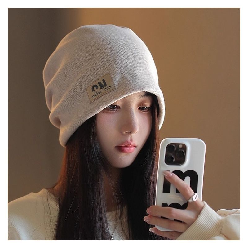 Bonnet tricoté pour enfants, polyvalent, en laine, pour le printemps et l'automne, chapeau froid, Baotou, chapeau empilable, tendance automne et hiver_voghion.com