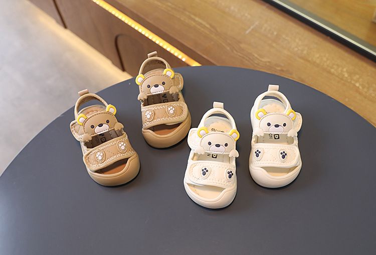 Baby Sommer Wandersandalen Jungen, Weiche Sohlen Kinderschuhe, Zehen Strandschuhe für 1-2 Jahre alt_voghion.com