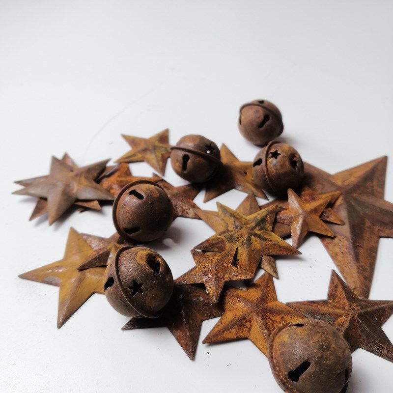 Ruostuneen peltiviiden sakaraisen tähden rajat ylittävä myynti, eurooppalais- ja amerikkalaistyylinen vanha retrotyylinen ulkomaankaupan viisisakarainen rautalevy_voghion.com