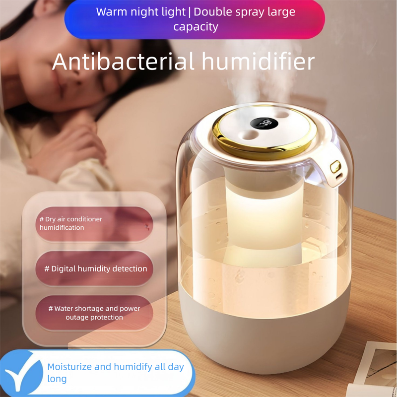2025 Air Humidifier - Large Capacity For Bedroom, Silent Moisturizing For Pregnancy & Baby, Indoor Air Purification_voghion.com