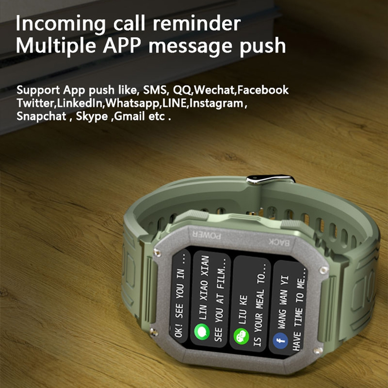 KR06 Waterproof Pedometer Sport Smart Watch, Support Heart Rate / Blood Pressure Monitoring / BT Calling(Black)_voghion.com