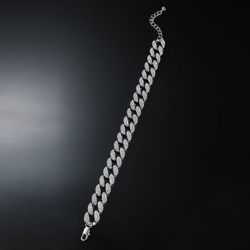 Hip Hop Volle kubanische Kette Hiphop Herrenmode Diamant Fuß Punk Schmuck_voghion.com